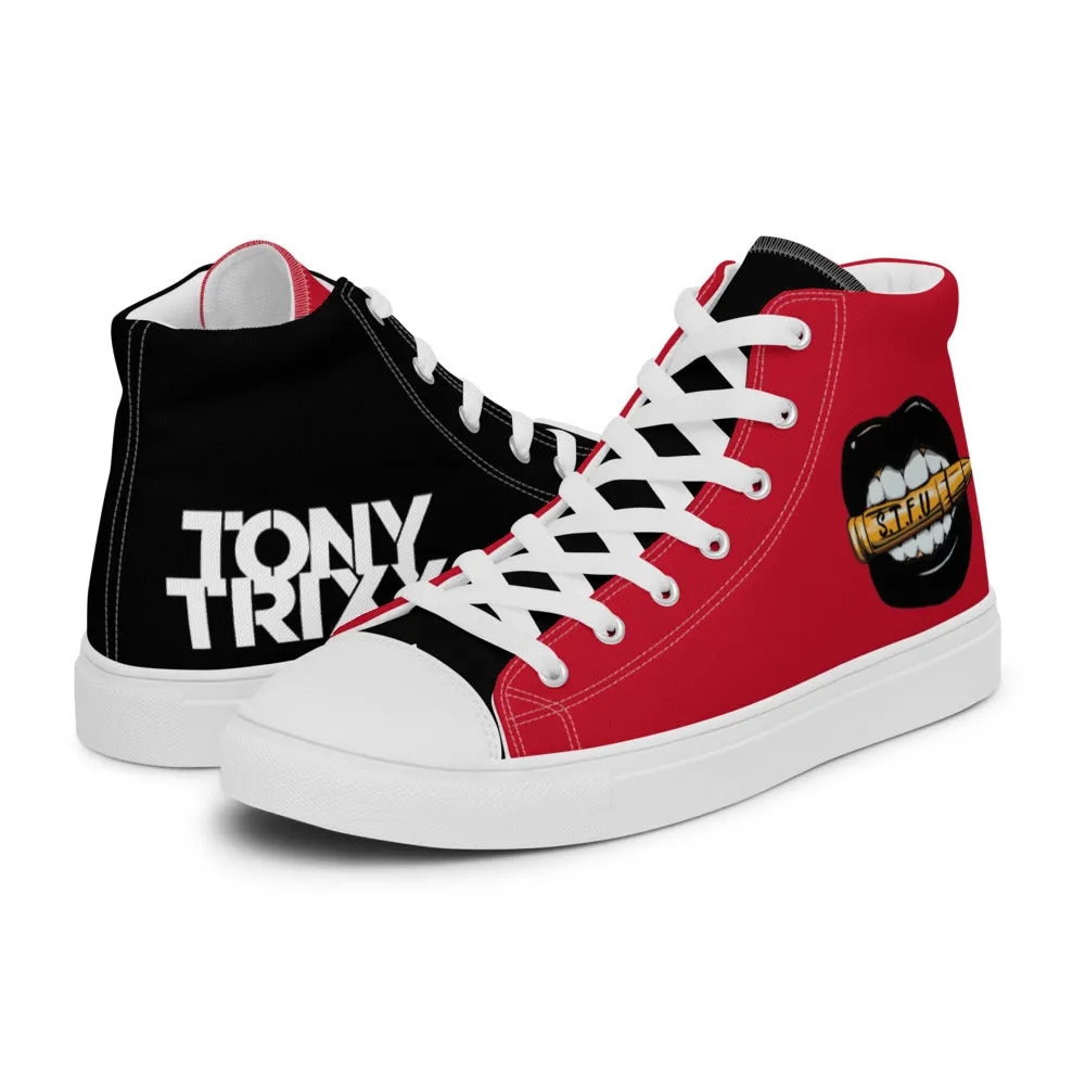 Tony Trixx Chicago Women’s high top canvas shoes - Red