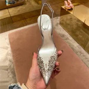 Transparent Sandals Rhinestone Wedding Shoes