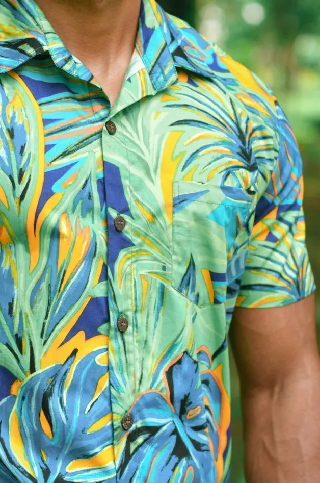 Tropical Painting (Yellow) - Short Sleeve Shirt