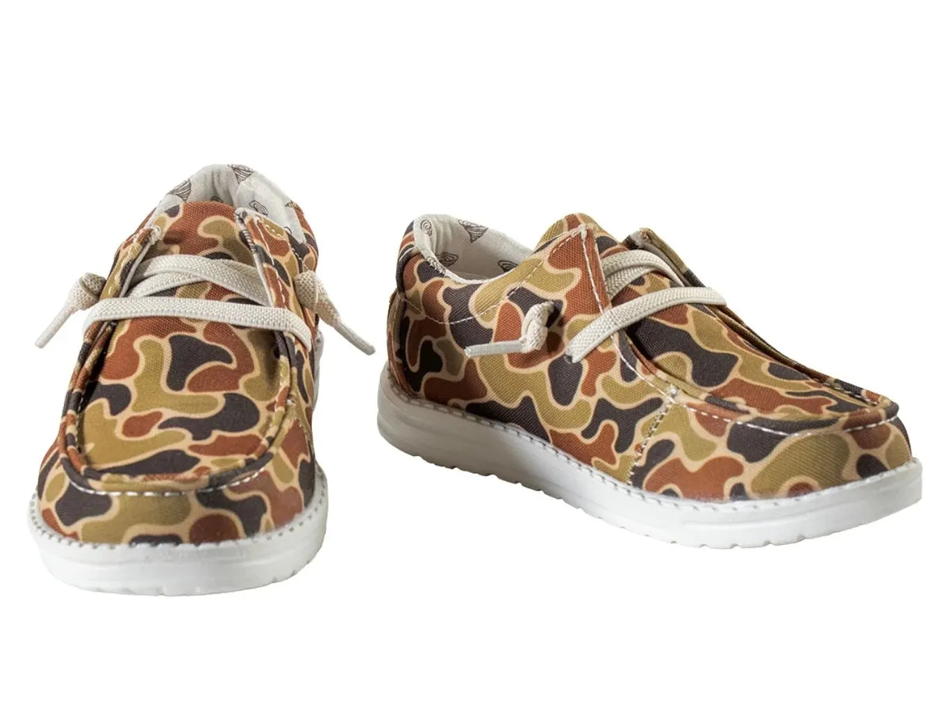 Twister Casual Shoes Boys Dutton Camo Lace Closure Rust