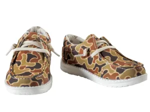 Twister Casual Shoes Boys Dutton Camo Lace Closure Rust