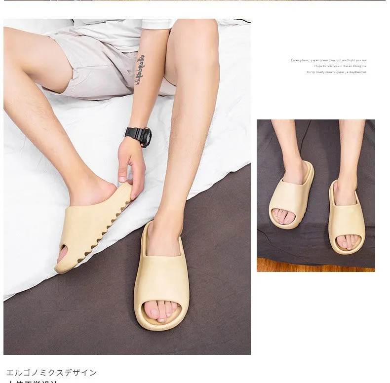 Unisex  Home Soft Slippers Thick Sole Non-slip Indoor Shoes