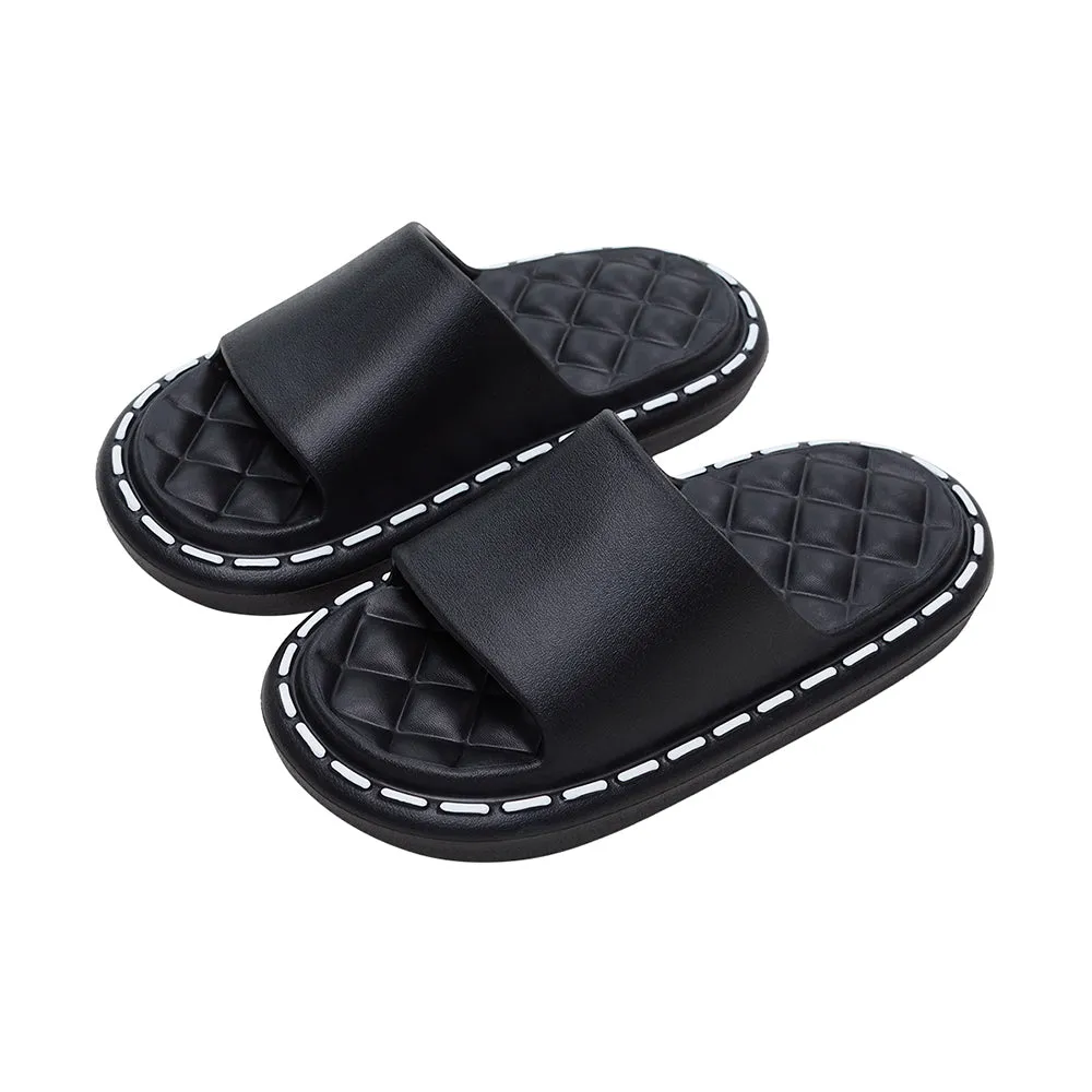 UTUNE Indoor Outdoor Slippers - Mysterious Black, Size 40-41
