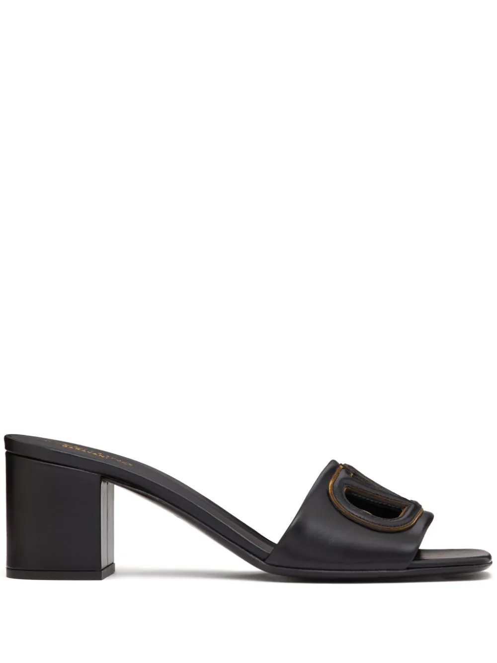 Vlogo cut-out leather mules