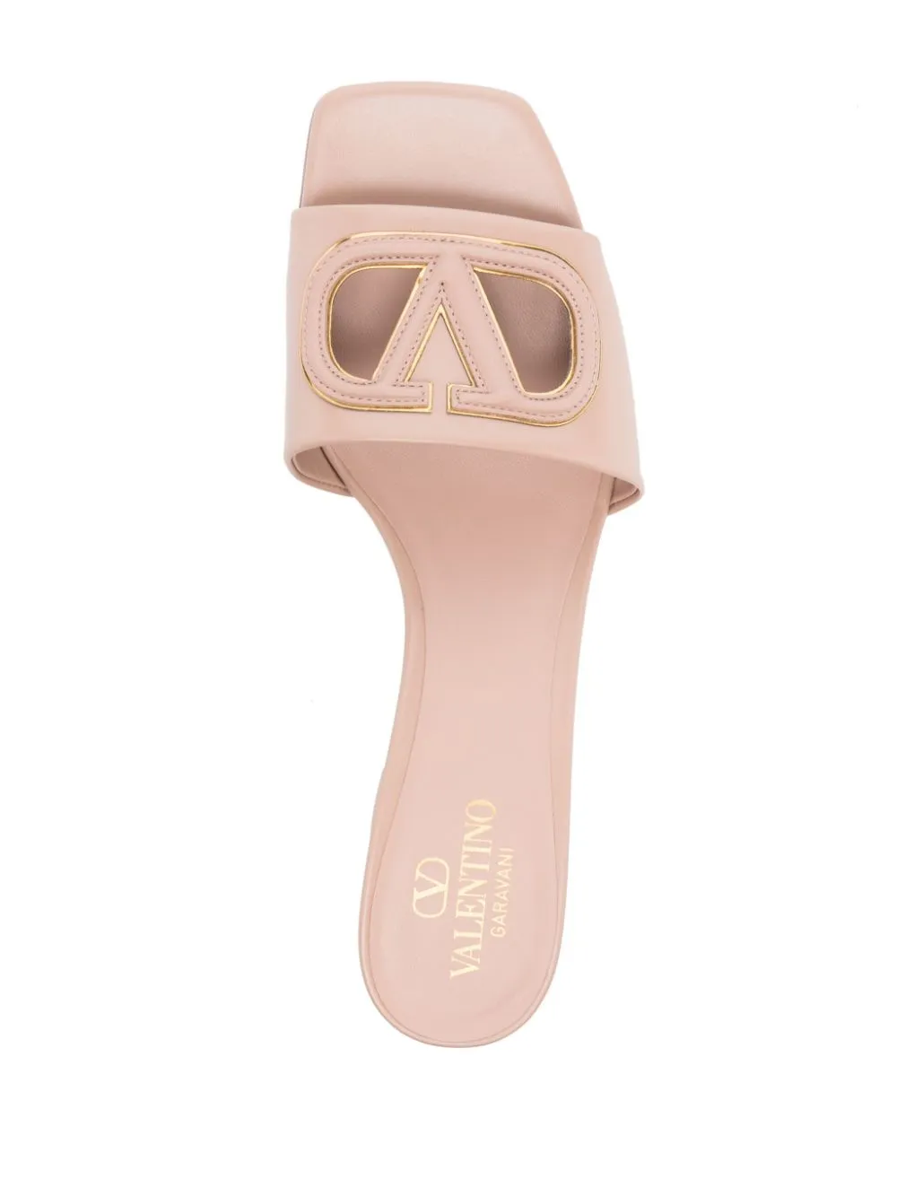 Vlogo cut-out leather mules