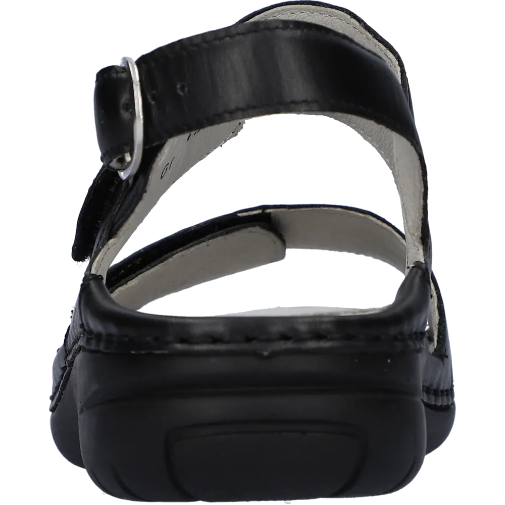 Waldlaufer Gunna (Flower) Black Sandals