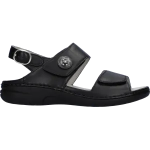 Waldlaufer Gunna (Flower) Black Sandals
