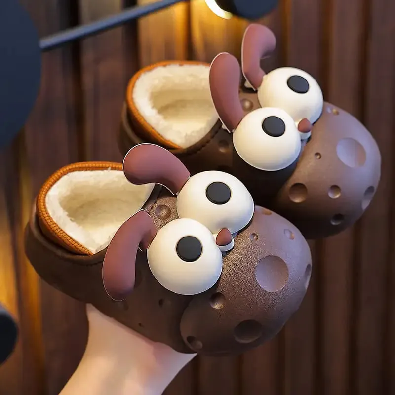 Warm Velvet Cotton Slippers for Boys and Girls