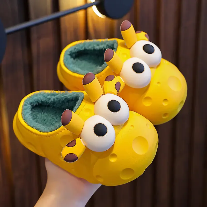 Warm Velvet Cotton Slippers for Boys and Girls