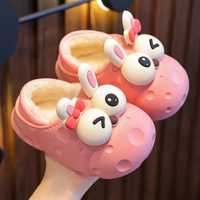 Warm Velvet Cotton Slippers for Boys and Girls