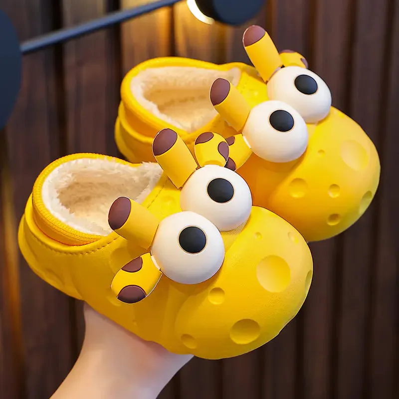 Warm Velvet Cotton Slippers for Boys and Girls