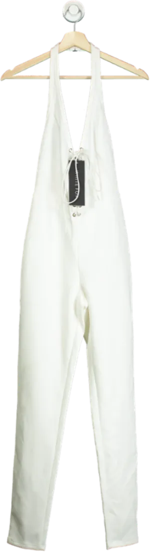 White Fox White Always Be My Baby Jumpsuit XS
