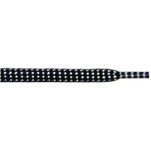 Wholesale Tubular Glitter 5/16" - Black (12 Pair Pack) Shoelaces