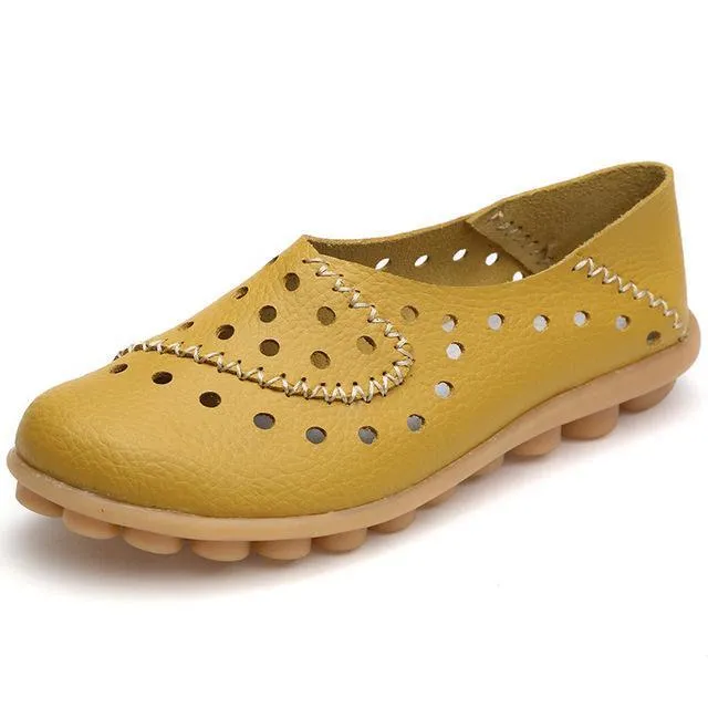 Women Flat Shoes Genuine Leather Loafers