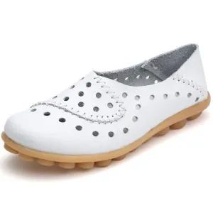 Women Flat Shoes Genuine Leather Loafers