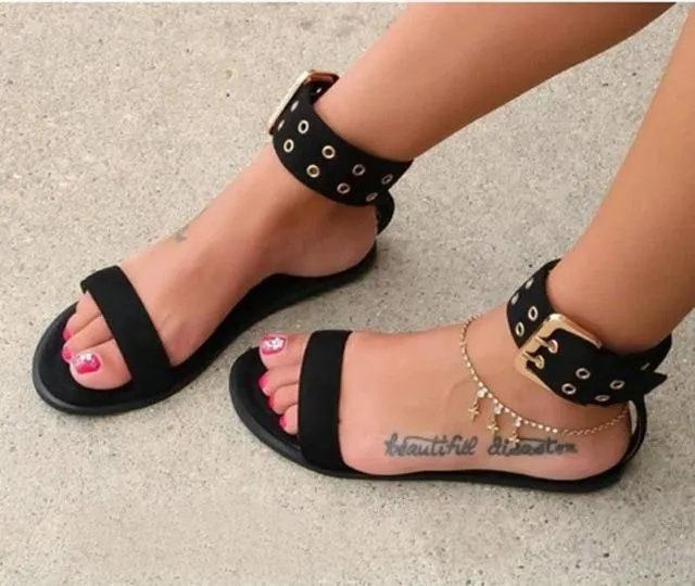 Women flats sandals gladiator transparent open toe jelly shoes