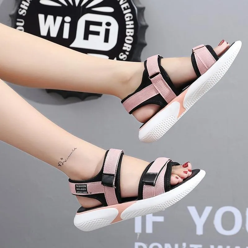 Women Sandals  Casual shoes woman Hook & Loop platform sandals