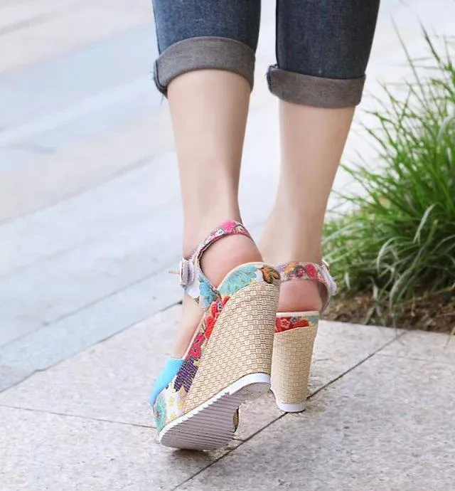 Women Sandals Summer Platform Wedges Casual Shoes