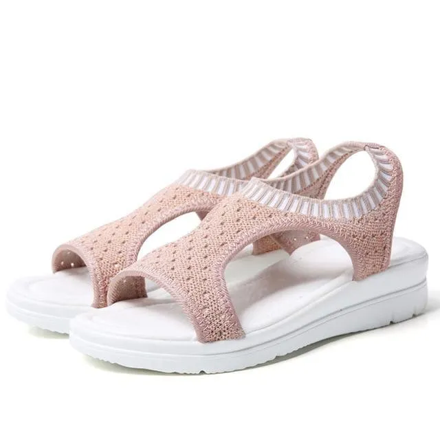 Women  Shoes Peep Toe Casual Flat Sandals