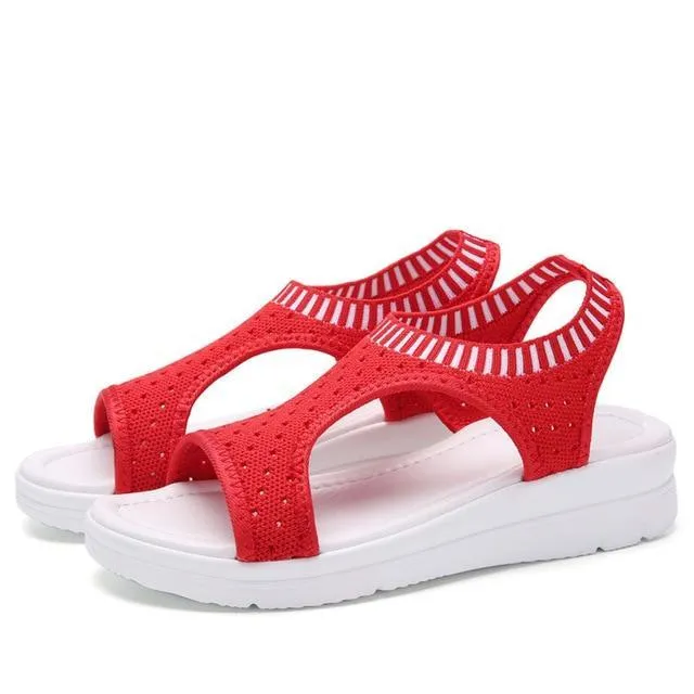 Women  Shoes Peep Toe Casual Flat Sandals