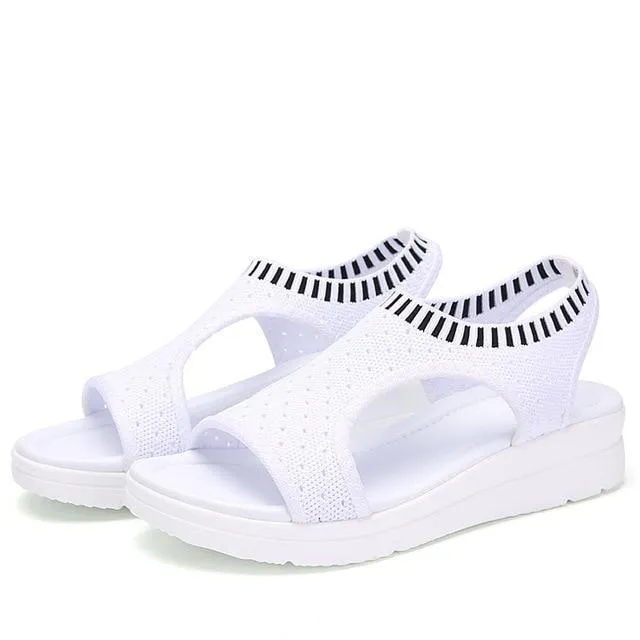 Women  Shoes Peep Toe Casual Flat Sandals