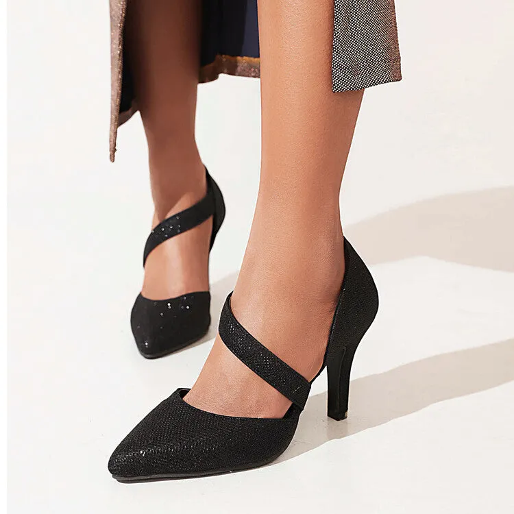Women's Ankle Wrap Pointed Toe Stiletto High Heel Sandals