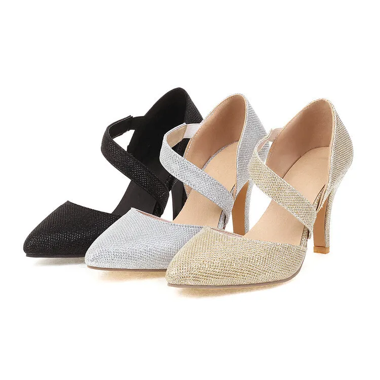 Women's Ankle Wrap Pointed Toe Stiletto High Heel Sandals