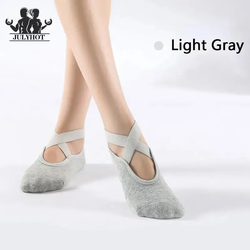 Women's Anti-Slip Yoga Socks with Grips and Straps