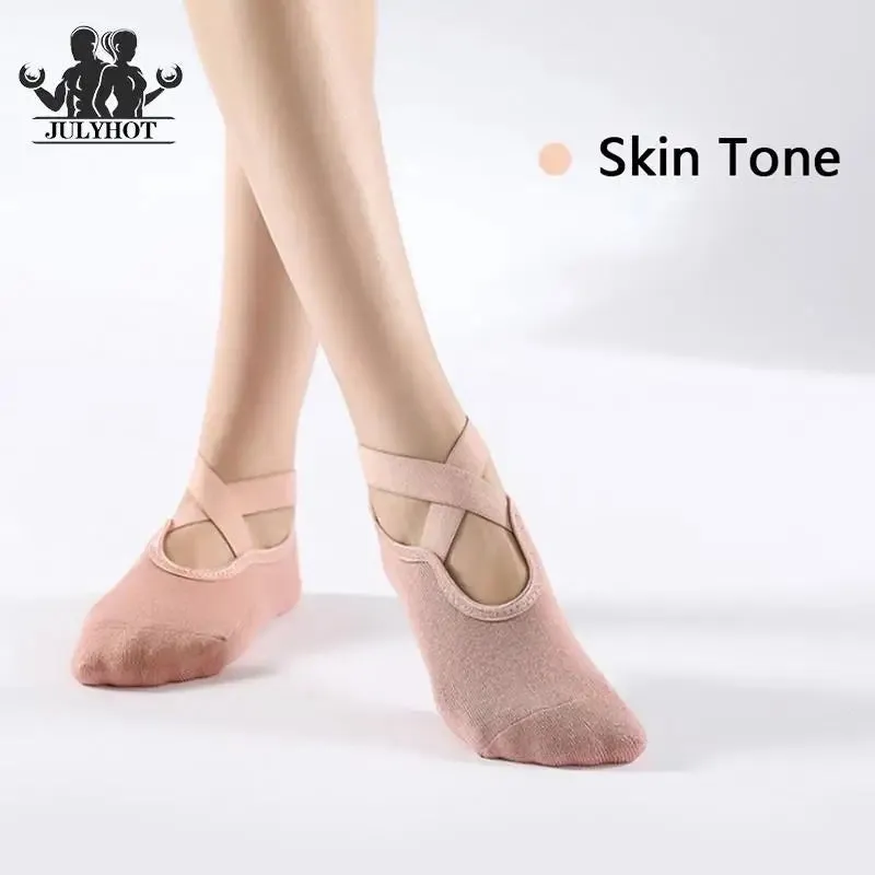 Women's Anti-Slip Yoga Socks with Grips and Straps