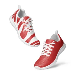 Women’s athletic shoes Red and White Zebra