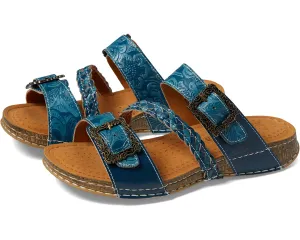 Women's L'Artiste | Astra Hand Painted Slide Sandals | Blue