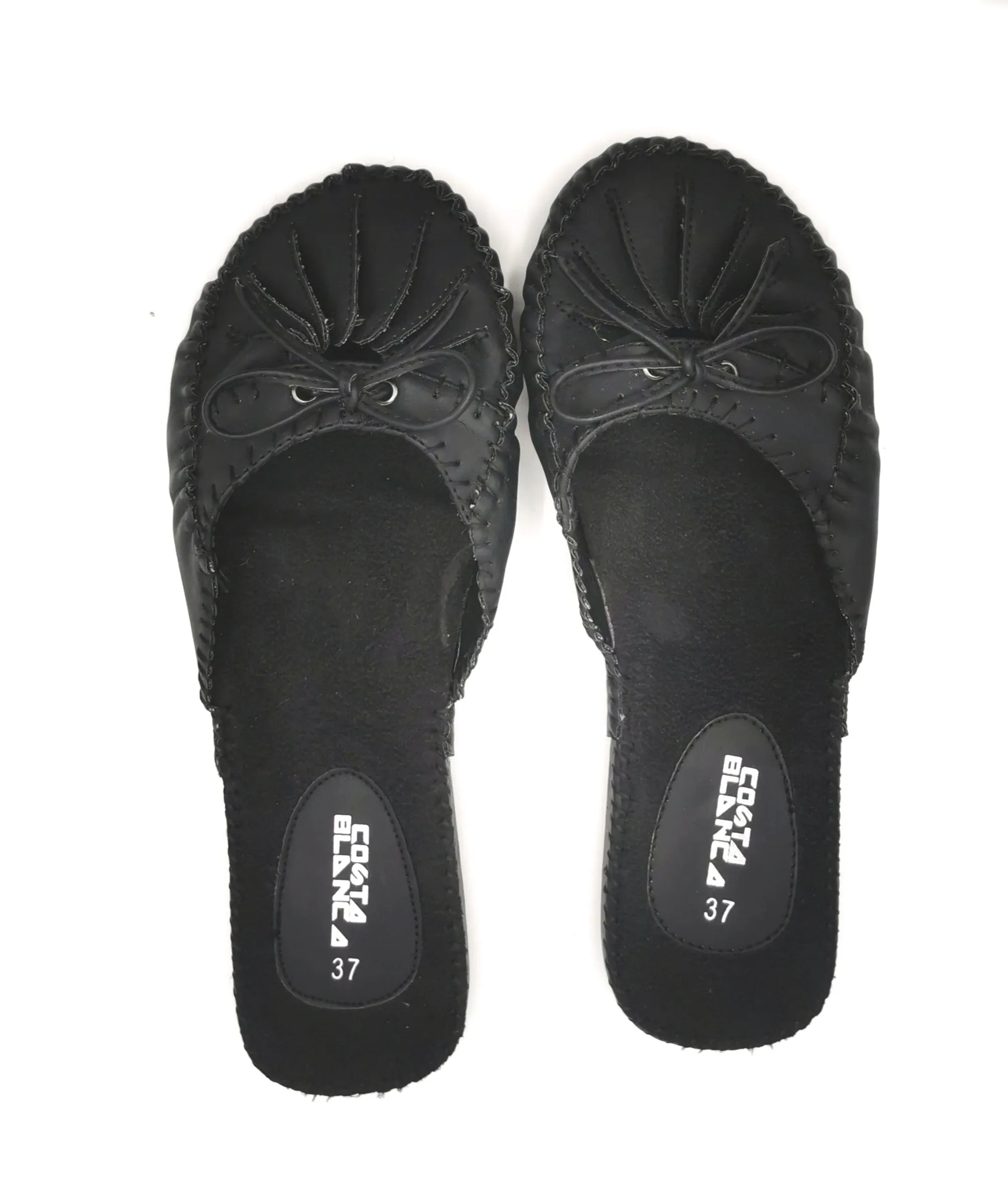 WOMENS SIZE 6 (37) - COSTA BLANKA, Black Slip on Sandals NWOT B25