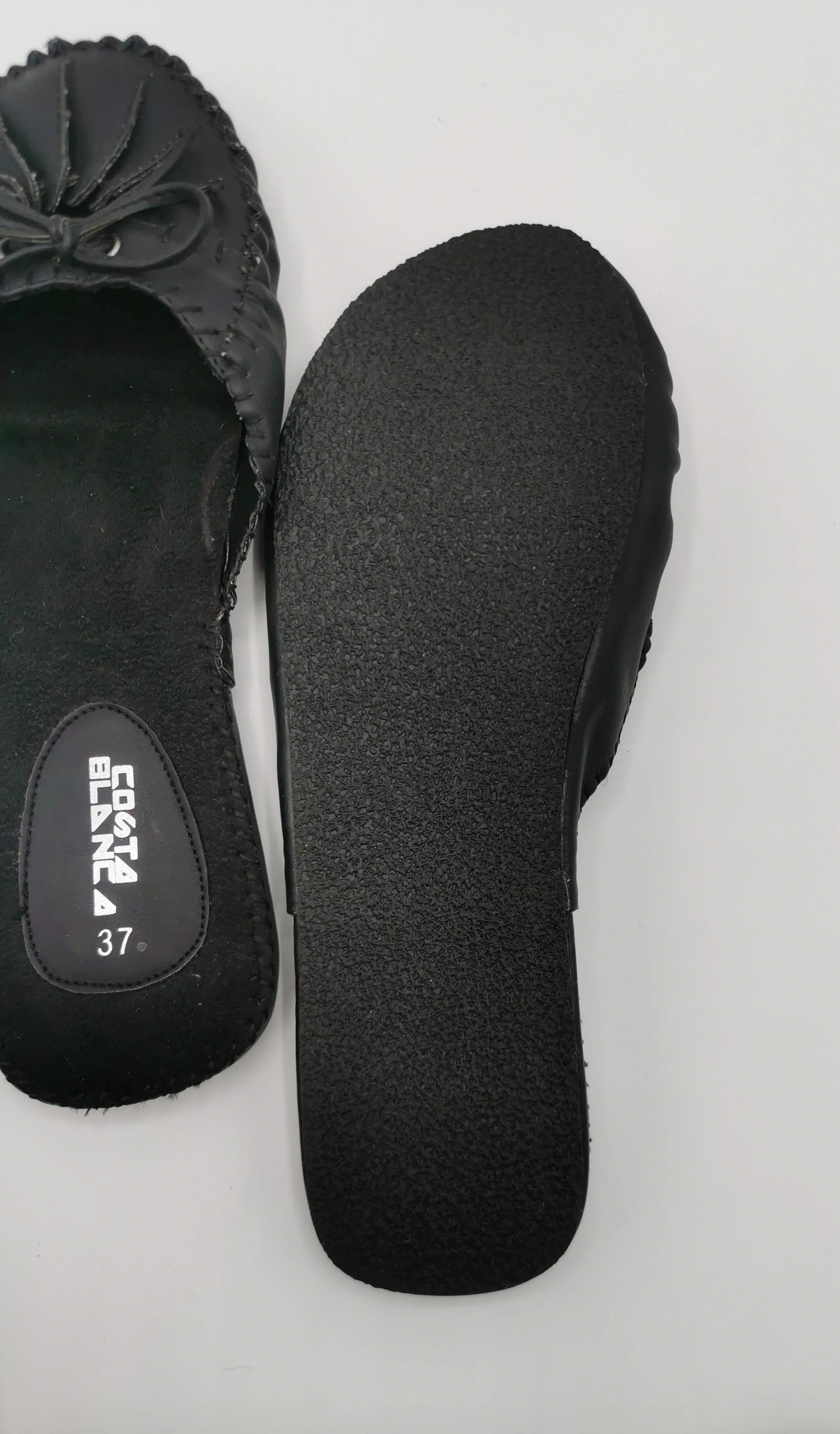 WOMENS SIZE 6 (37) - COSTA BLANKA, Black Slip on Sandals NWOT B25