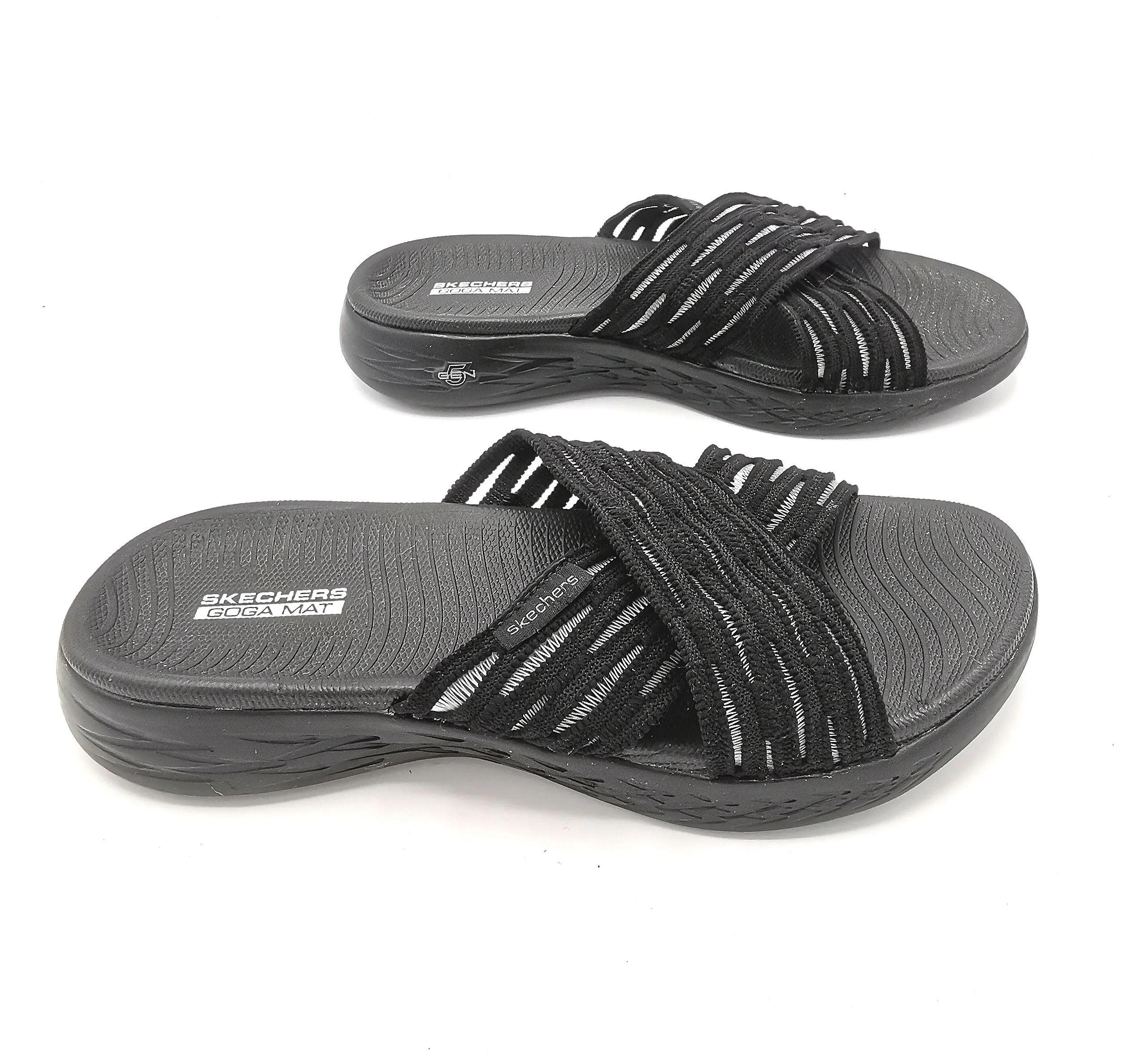 WOMENS SIZE 6/7 - SKECHERS, Goga Mat Comfort Sandals EUC B25
