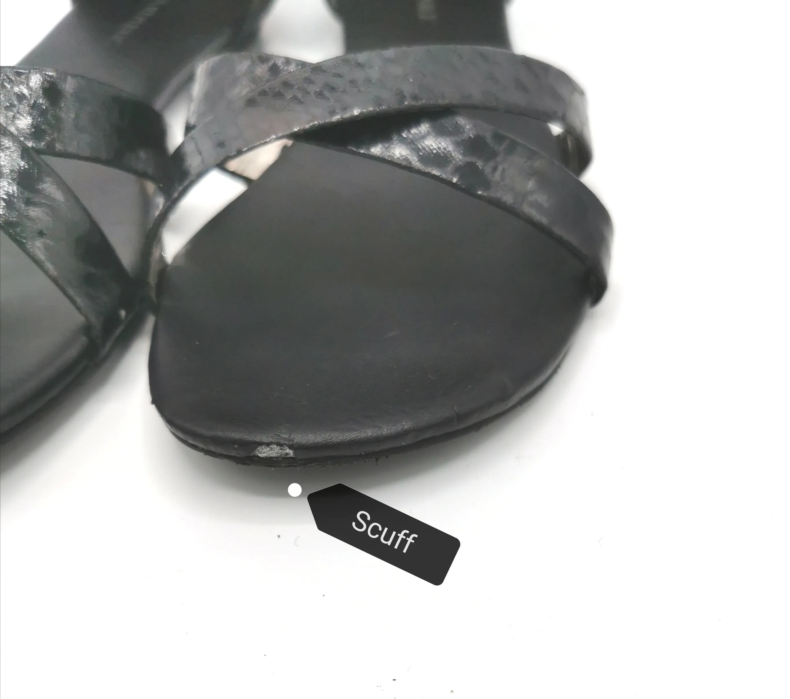 WOMENS SIZE 7.5 - BANANA REPUBLIC, Black Sandals VGUC B26