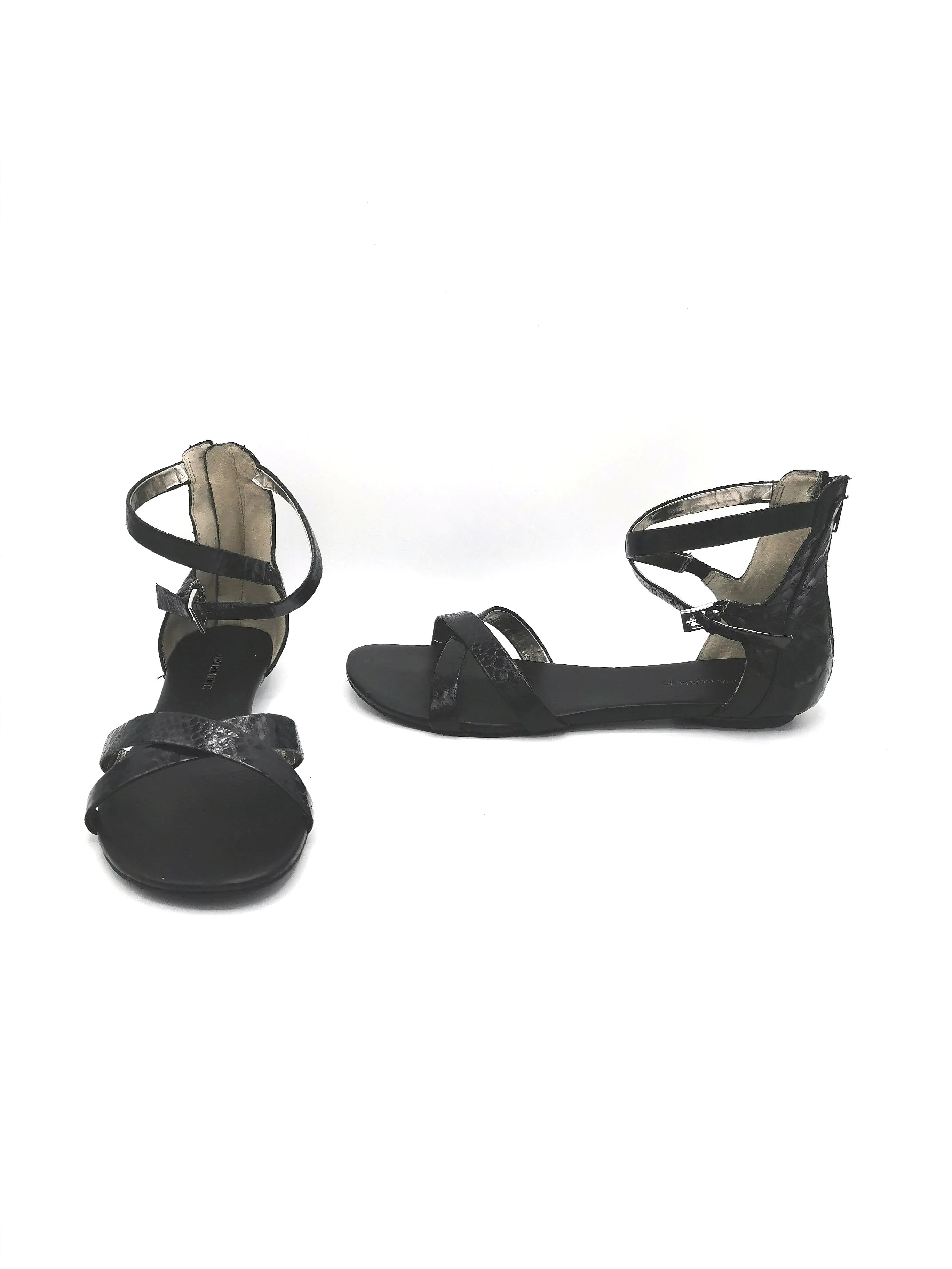 WOMENS SIZE 7.5 - BANANA REPUBLIC, Black Sandals VGUC B26