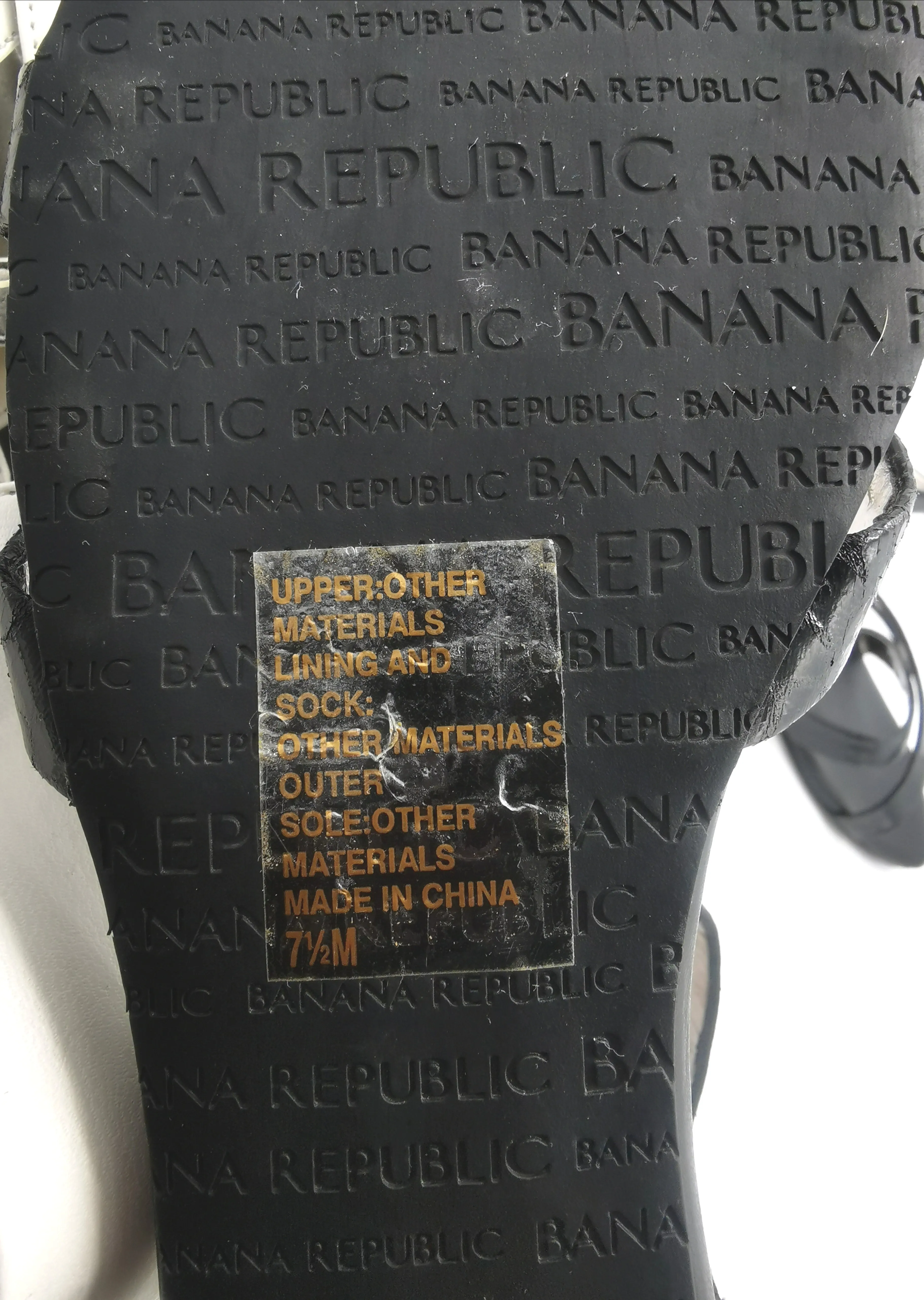 WOMENS SIZE 7.5 - BANANA REPUBLIC, Black Sandals VGUC B26