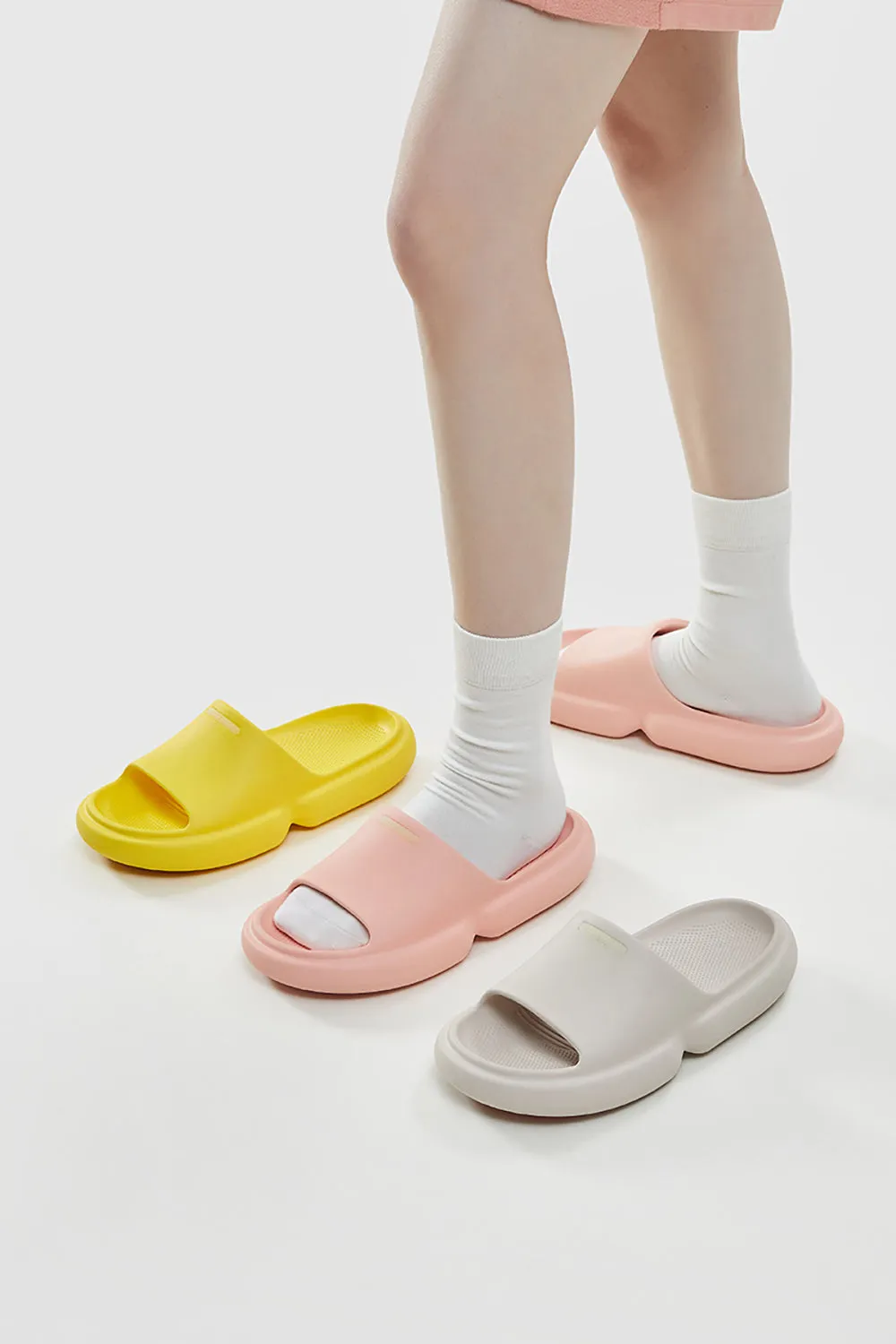 YouDiao Non-Slip Bathroom Slippers - Warm Yellow, Size 37-38